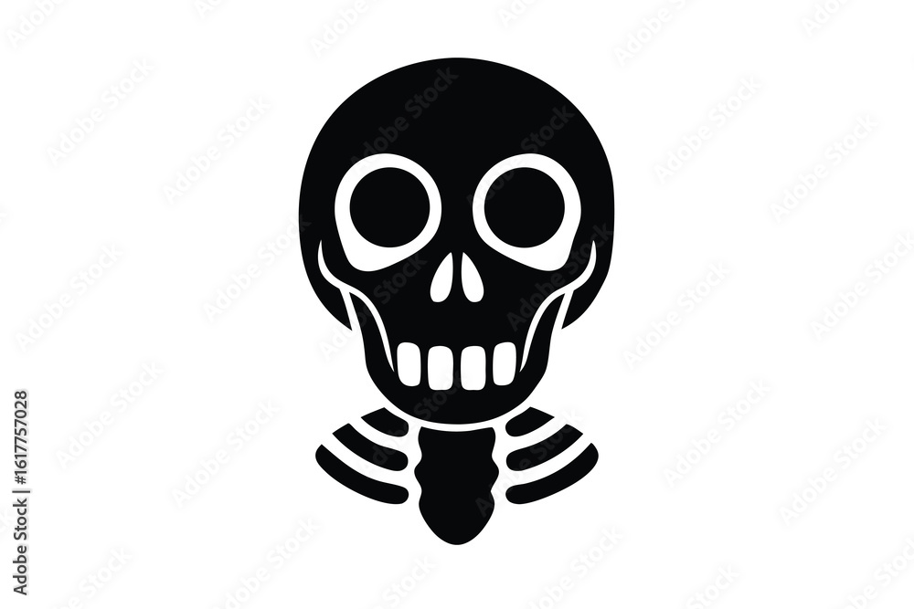 Obraz premium skeleton skull vector icon