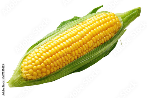 Wallpaper Mural Fresh corn cob, yellow kernels, green husk Torontodigital.ca