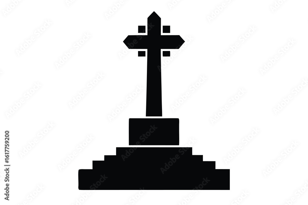 tomb cross vector icon tomb cross vector icon