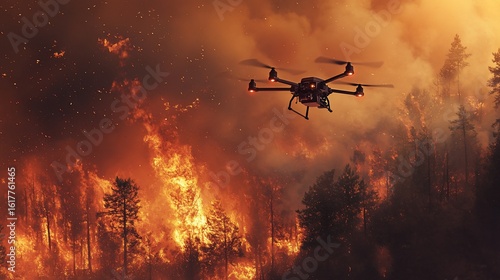 Drone in Action: Monitoring and Assessing Damage During a Forest Fire