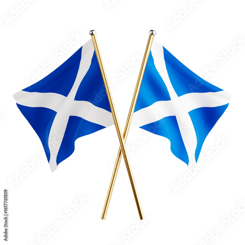 Scottish Flag Illustration 3D Render
