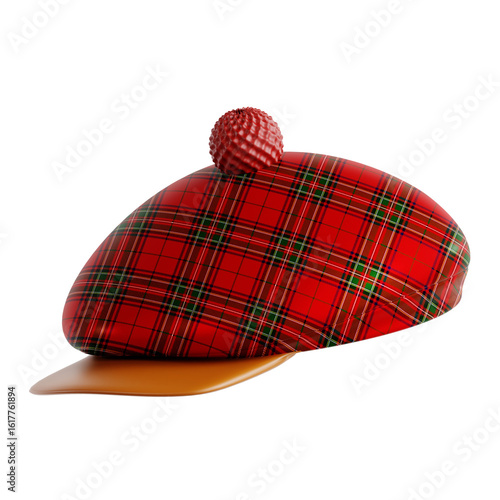Scottish Hat Illustration 3D Render