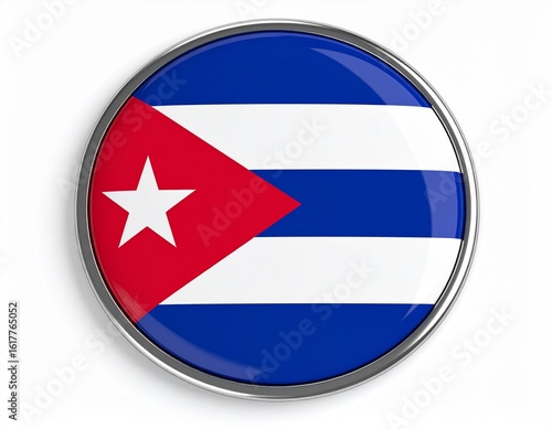 Cuba Flag Button on White Background Free Download Cuba Flag Button on White Background - GFXLoad