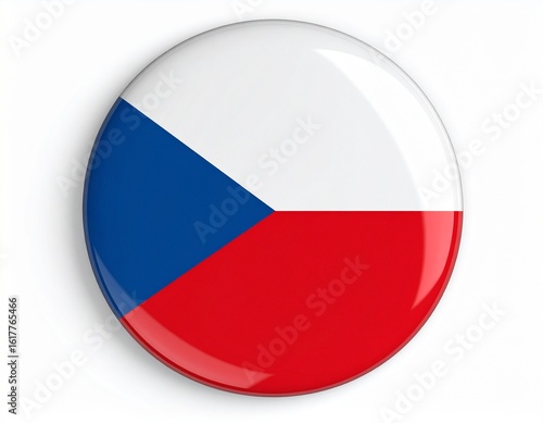 Czech Republic Flag Button on White Background Free Download Czech Republic Flag Button on White Background - GFXLoad