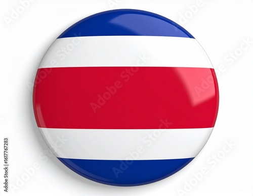 Free Download Costa Rica Flag Button on White Background - GFXLoad