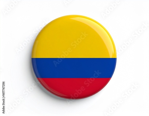 Colombia Flag Button on White Background Free Download Colombia Flag Button on White Background - GFXLoad