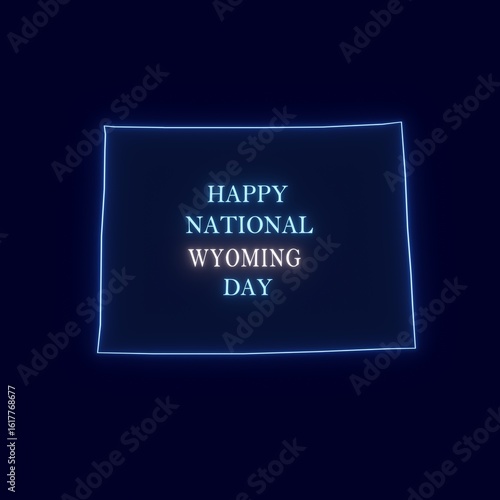 United States Wyoming National Day Card	