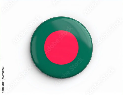 Bangladesh Flag Button on White Background Free Download Bangladesh Flag Button on White Background - GFXLoad