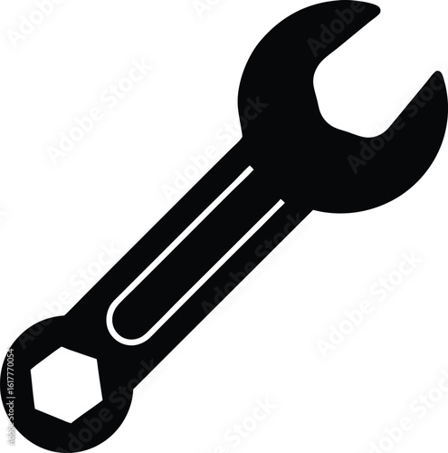 Wrench Silhouette Clean Black