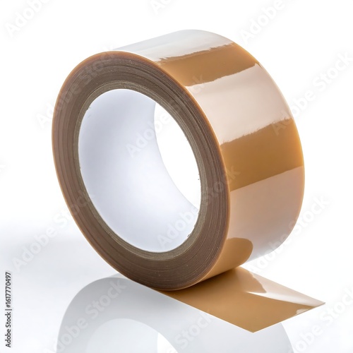 Rolled tape on white background