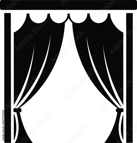 Curtain Silhouette Solid Black