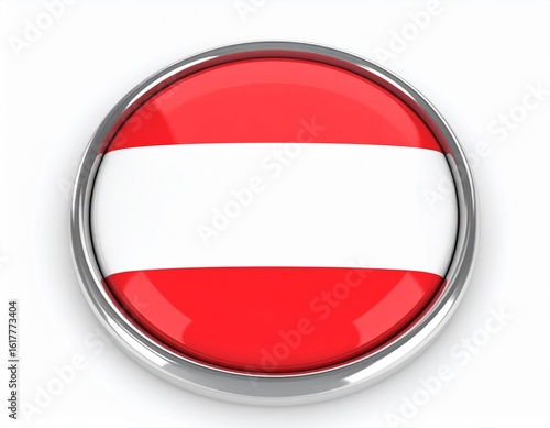 Free Download Austria Flag Button on White Background - GFXLoad