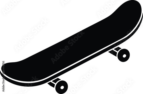 Skateboard Silhouette Solid Black