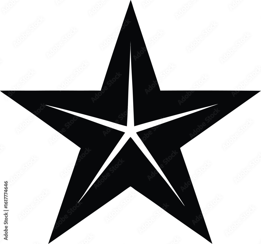 Fototapeta premium Star Silhouette Solid Black