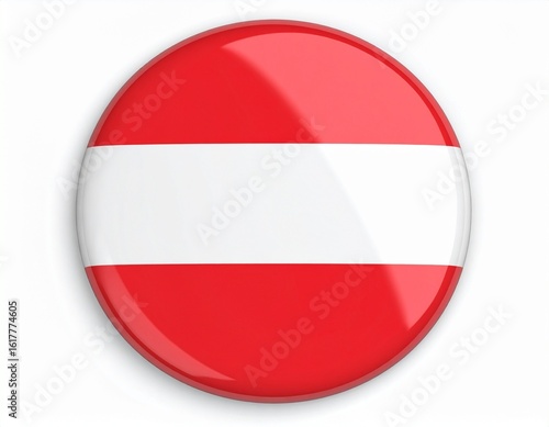 Free Download Austria Flag Button on White Background - GFXLoad