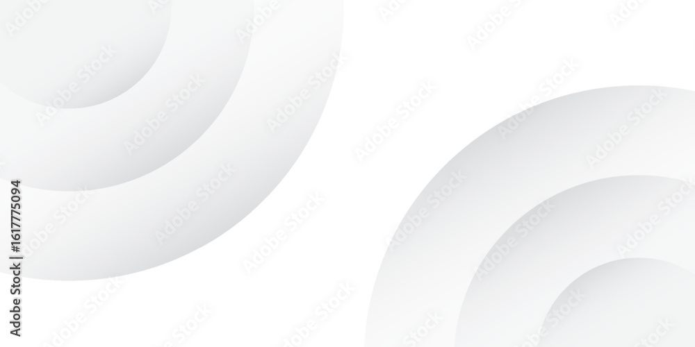 Obraz premium Abstract white and gray color, modern design stripes background with geometric round shape. Vector illustration.