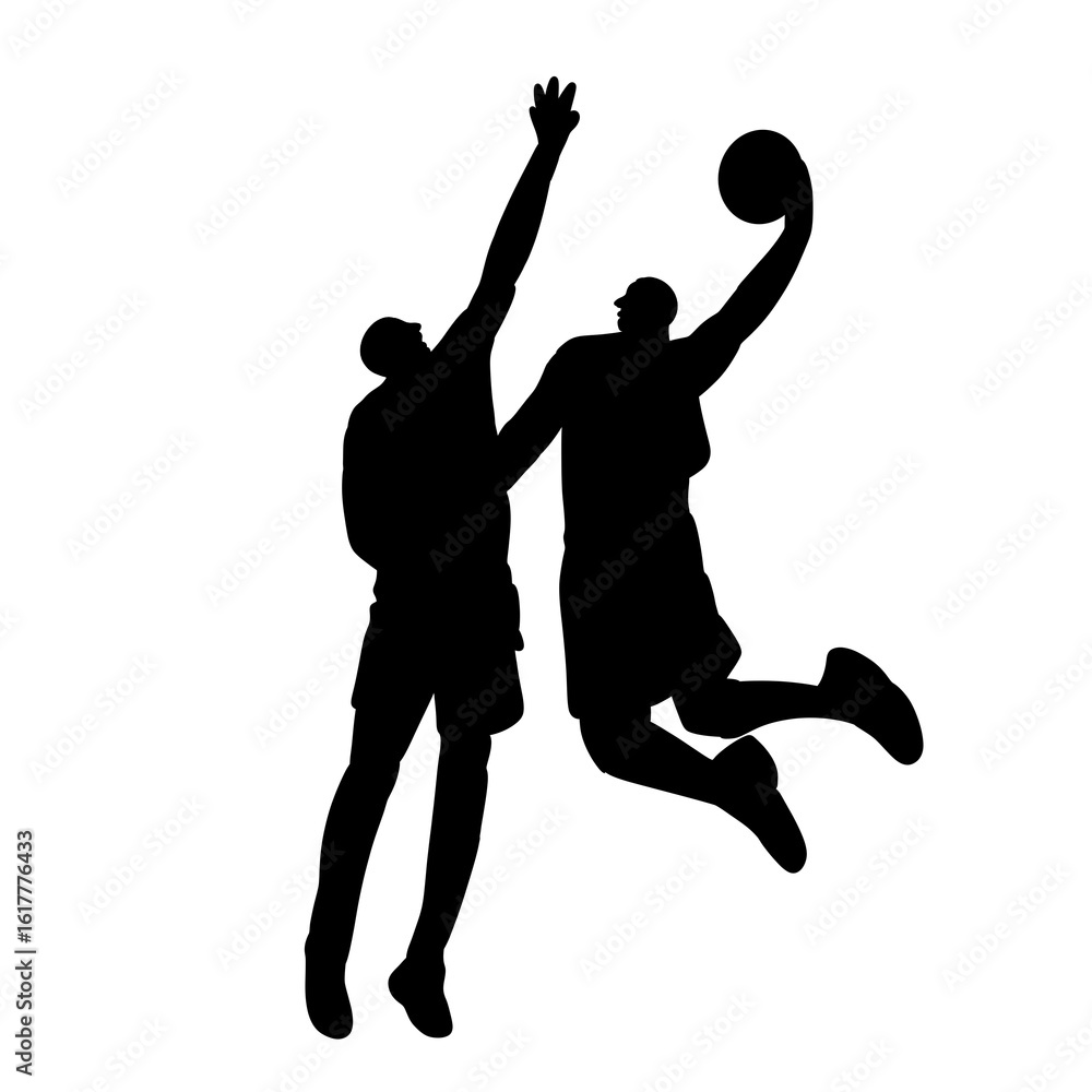 Fototapeta premium silhouette vector sport basketball player