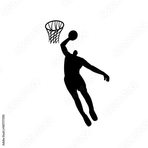 silhouette vector sport basketball player