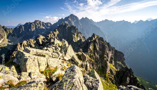 Fototapeta Naklejka Na Ścianę i Meble -  Mountain ridge panorama (1)