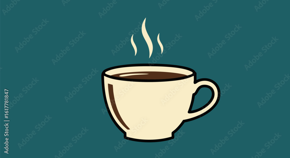 Obraz premium Hot Coffee Mug Graphic