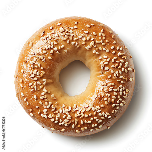 Sesame Seed Bagel Top View