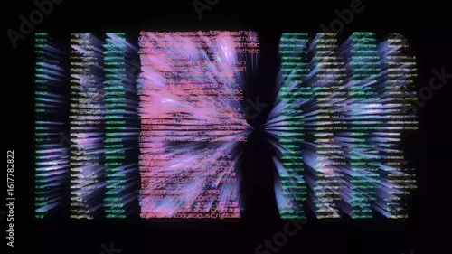 Wallpaper Mural Cyber interface with rapid data transmission. Sci-Fi computer screen. Animated terminal footage. Torontodigital.ca