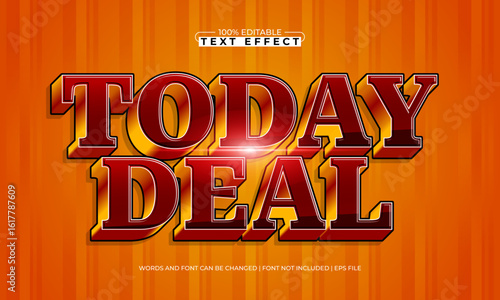 today deal editable text effect with a promo and discount text style