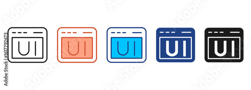 User Interface Icon Set Multiple Style Collection