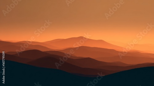 Wallpaper Mural abstract distant ridge silhouette at Sunset concept for background Torontodigital.ca