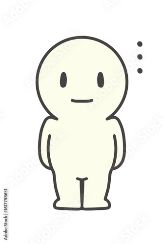 A person standing silently.