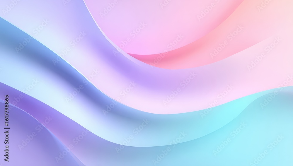 Fototapeta premium Abstract pastel waves (5)