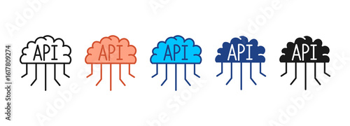 Integration Icon Set Multiple Style Collection