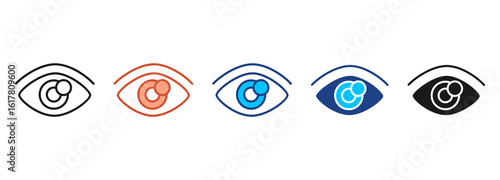 Visibility Icon Set Multiple Style Collection