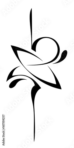 decorative abstract element with geometric ornament; logo, symbol