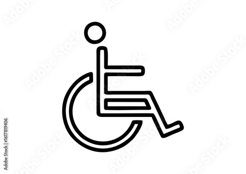wheelchair accessibility symbol in a doorway 