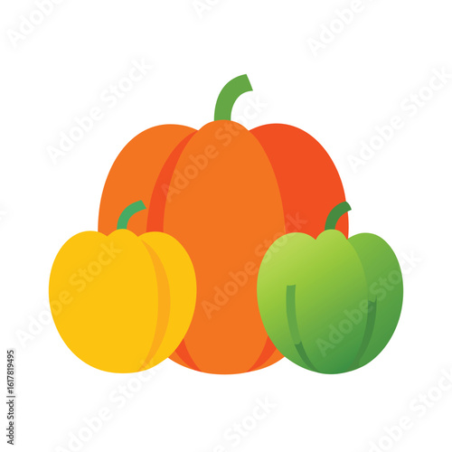 pumpkins in multiple sizes and colors