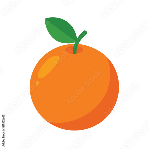 mandarin orange flat style