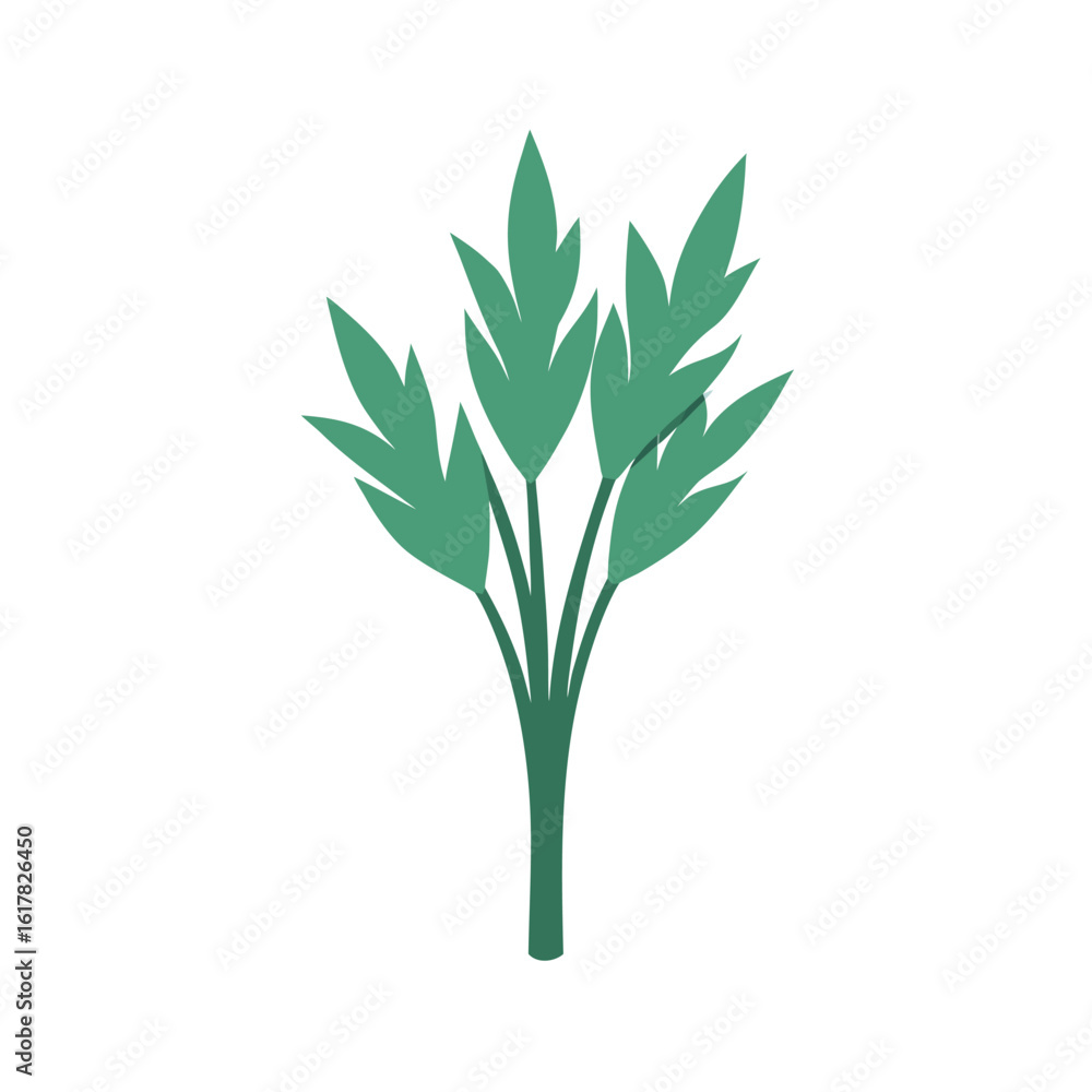 Fototapeta premium flat silhouette plant bundle no text