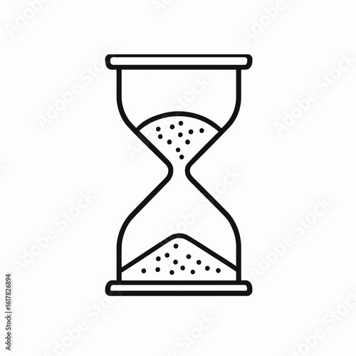 A vectorized hourglass illustration symbolizing the passage of time and business deadlines