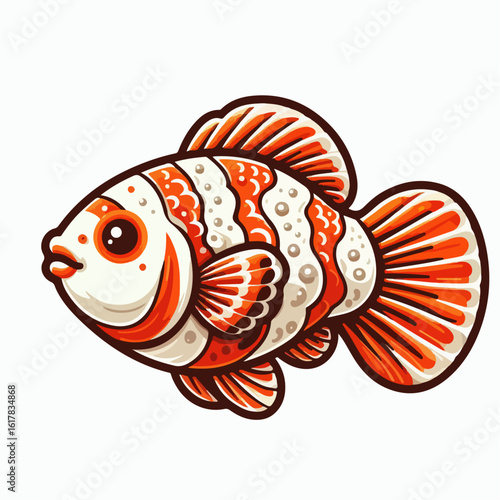 vector illustration of lion fish