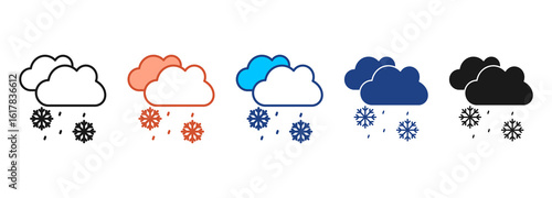 Snow Icon Set Multiple Style Collection