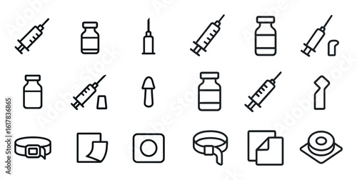 Pharmaceutical Injection Icons