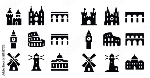 European Landmark Icons