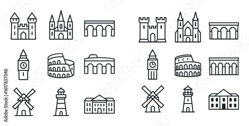 European Landmark Icons