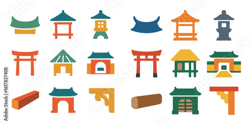 Asian Architecture Icons