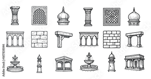 Indian Architecture Icons