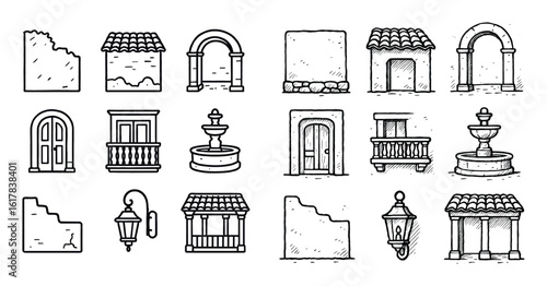 Mexican Architecture Icons