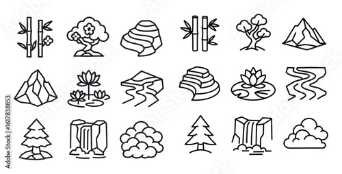 3D Low-Poly Icon Grid