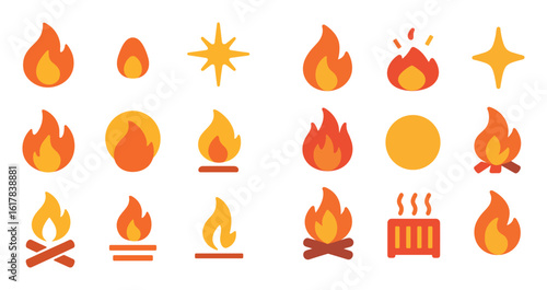 Colorful Fire Icons