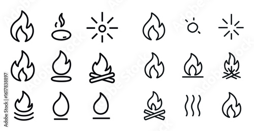 Minimalist Fire Icons